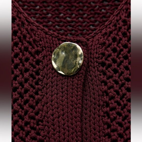 ZARA CHUNKY KNIT CARDIGAN - Picture 7 of 8